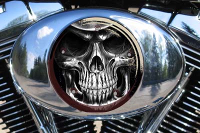 Custom Air Cleaner Cover - Reaper (B&W)