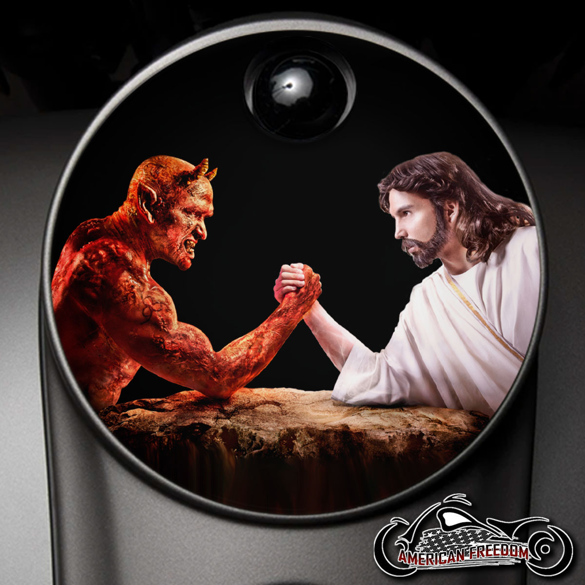 Custom Fuel Door - Good Vs. Evil
