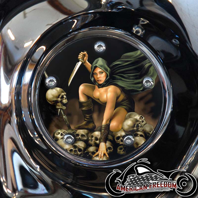 Custom Timing Cover - Girl With Dagger
