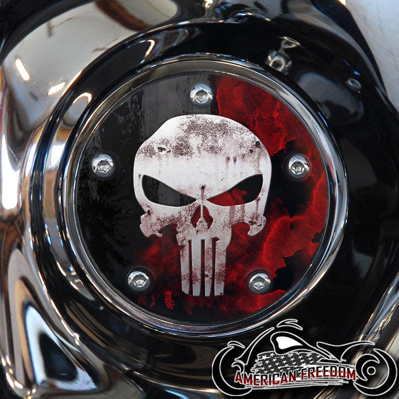 Custom Timing Cover - Punisher Red BG