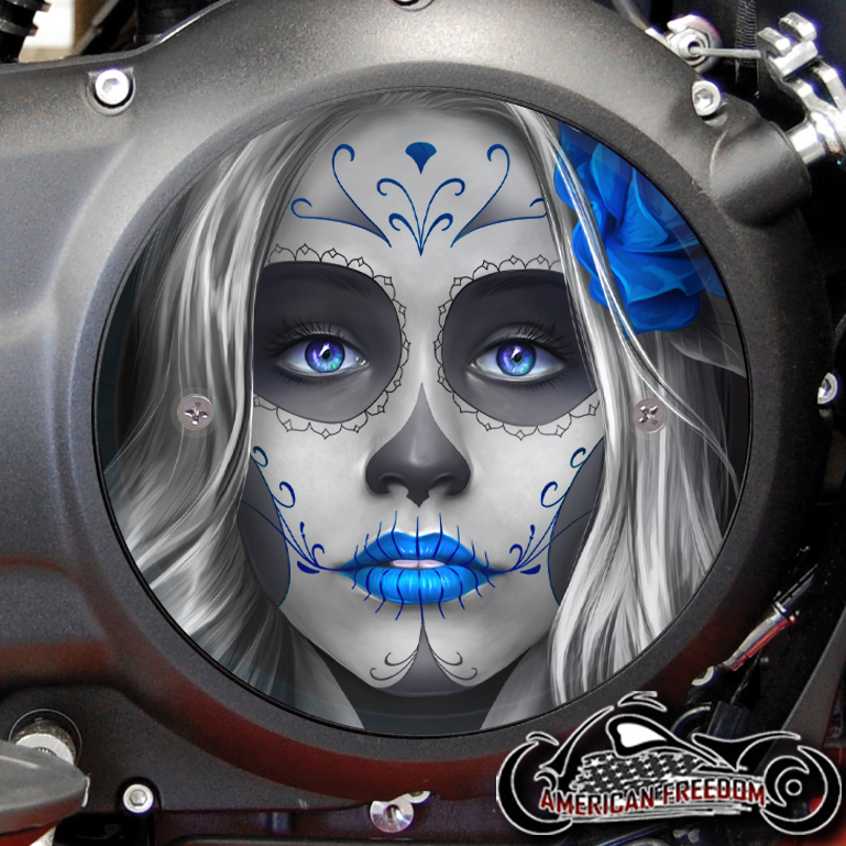 Victory Derby Cover - Sugar Skull Blue
