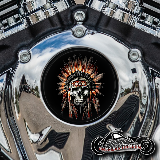 Indian Thunder Stroke Cam Insert - Headdress Skull