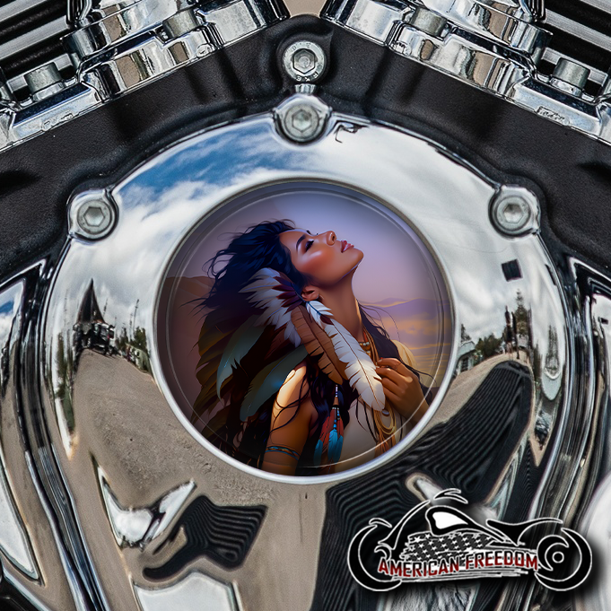 Indian Thunder Stroke Cam Insert - Sunset Native Woman