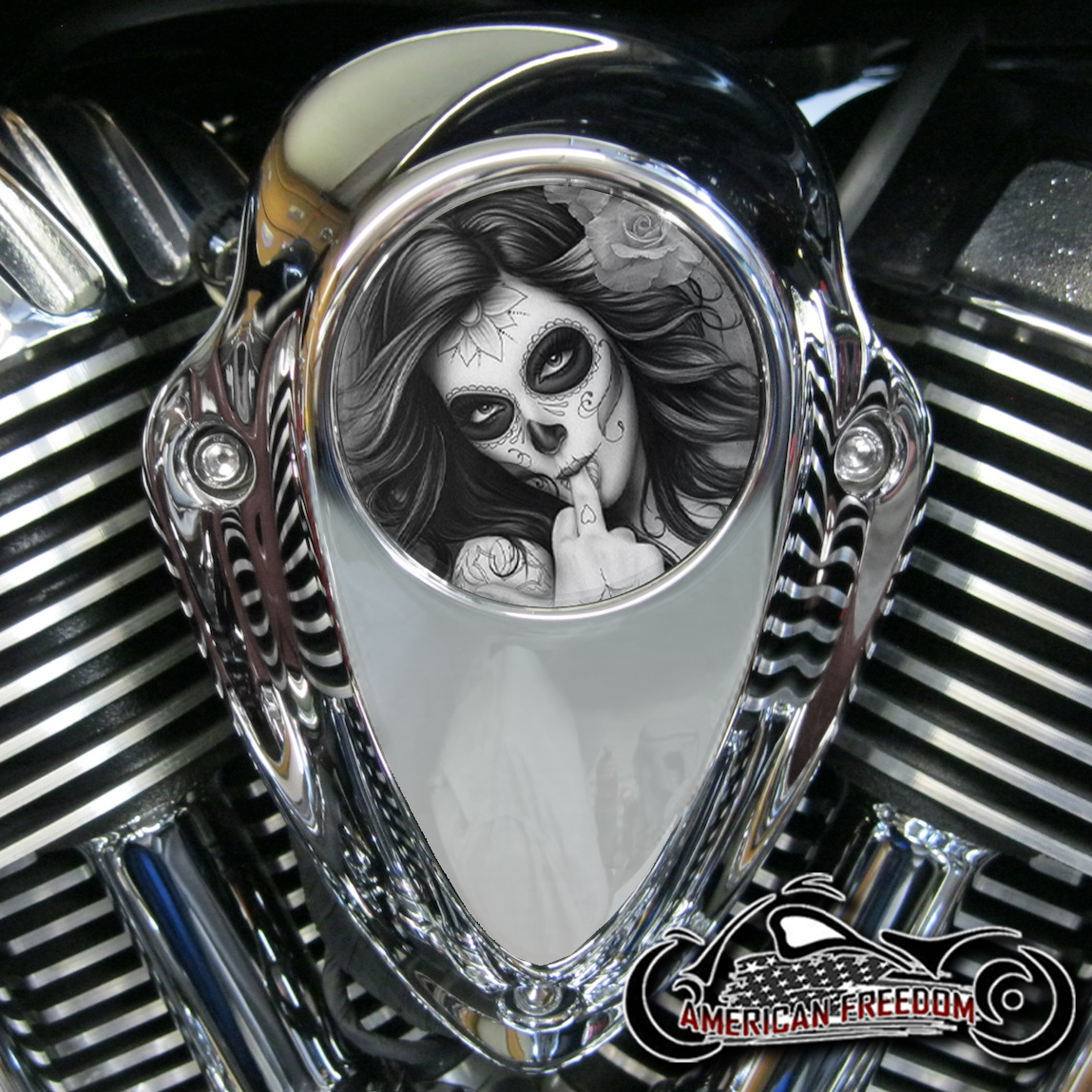 Indian Thunder Stroke Horn Insert - DOTD Middle Finger Gal