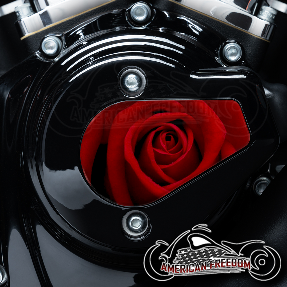 Harley Davidson VVT Timing Medallion - Red Rose