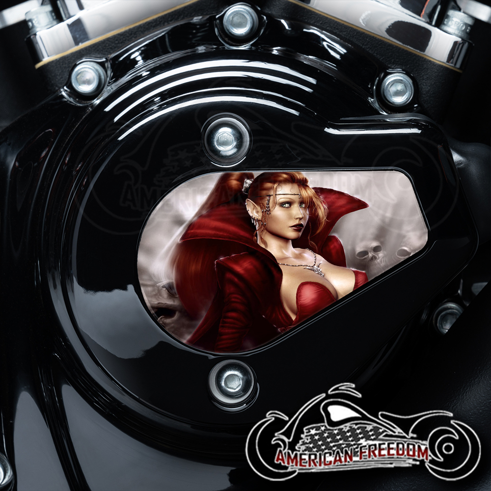 Harley Davidson VVT Timing Medallion - Red Sexy Witch