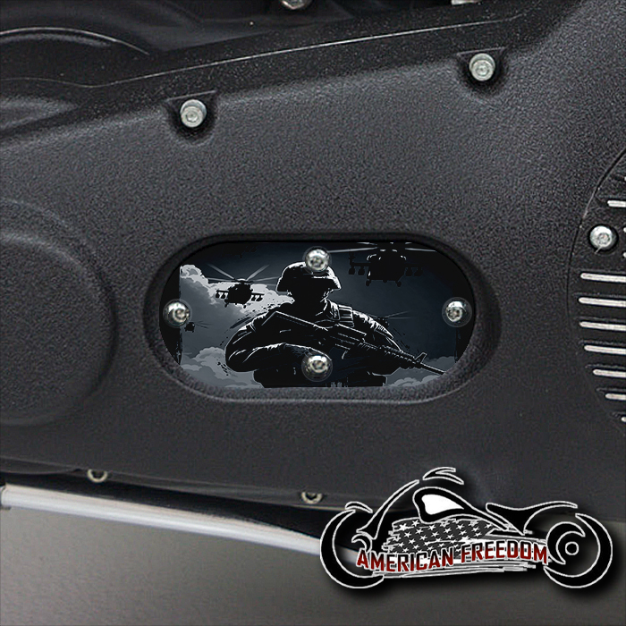 Custom Oval Inspection Cover - Army Heli
