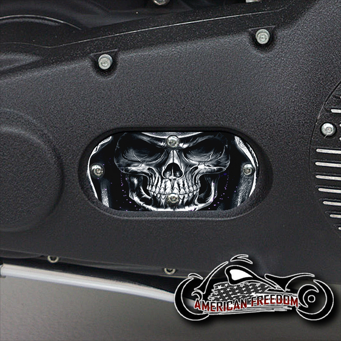Custom Oval Inspection Cover - Reaper (B&W)