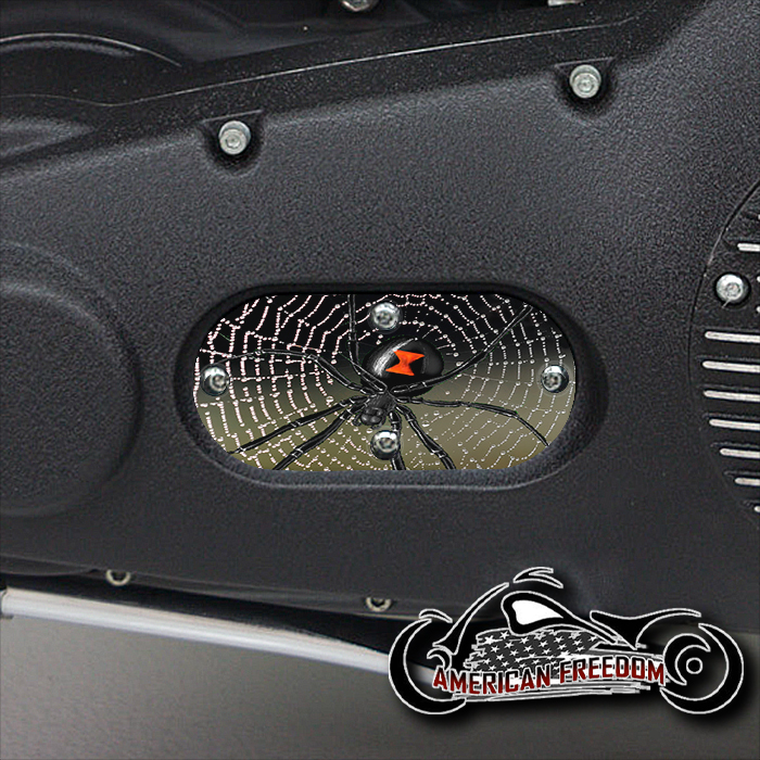 Custom Oval Inspection Cover - Spider On Web