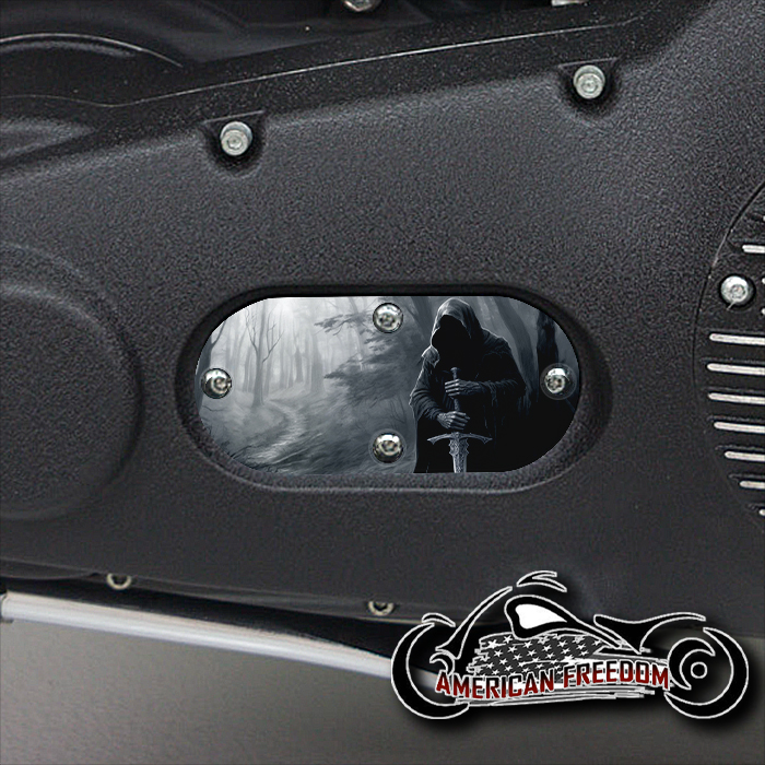 Custom Oval Inspection Cover - Woodland Reaper