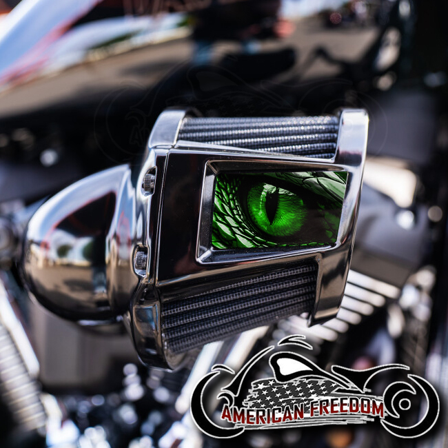 Harley 2019-2024 Heavy Breather Insert - Dragon Eye Green