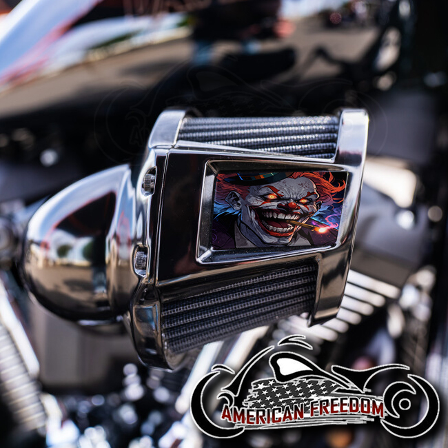 Harley 2019-2024 Heavy Breather Insert - Smoking Clown