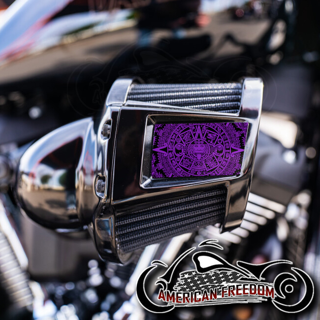Harley 2019-2024 Heavy Breather Insert - Aztec Calendar Purple