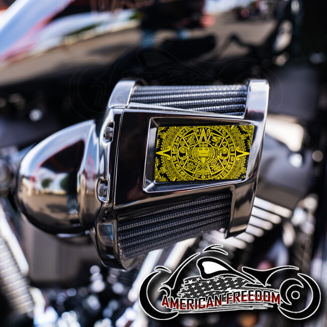Harley 2019-2024 Heavy Breather Insert - Aztec Calendar Yellow
