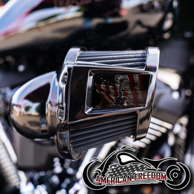 Harley 2019-2024 Heavy Breather Insert - Fallen Soldier Flag