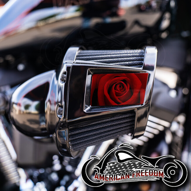 Harley 2019-2024 Heavy Breather Insert - Red Rose