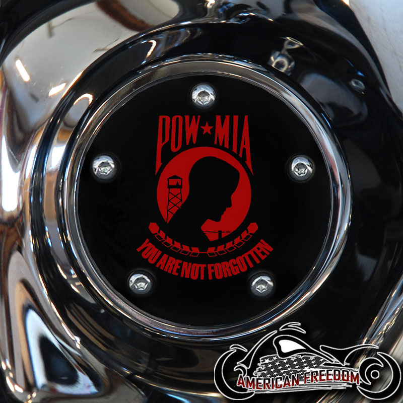 Custom Timing Cover - Pow Mia Flag Red