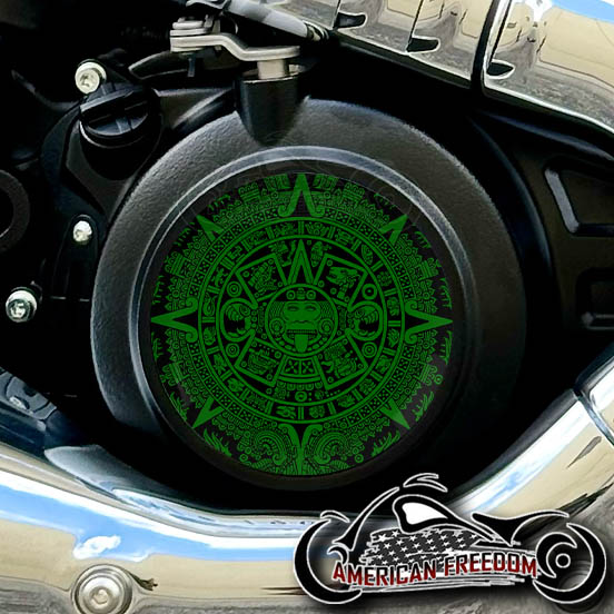 Indian 2025+ Scout Derby - Aztec Calendar Green