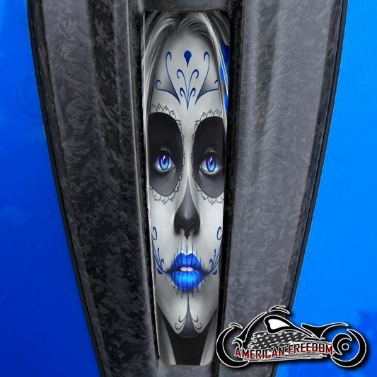 2023+ Harley CVO Dash Insert Sugar skull blue