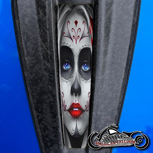 2023+ Harley CVO Dash Insert Sugar skull red