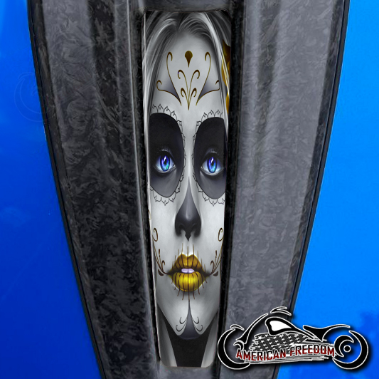 2023+ Harley CVO Dash Insert Sugar skull yellow