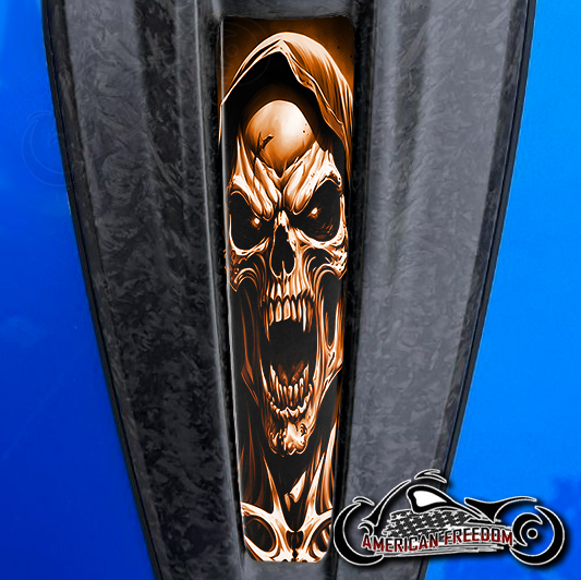 2023+ Harley CVO Dash Insert Vampire reaper orange