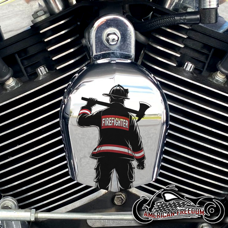 Chrome Harley Davidson Horn Cover - FireFighter