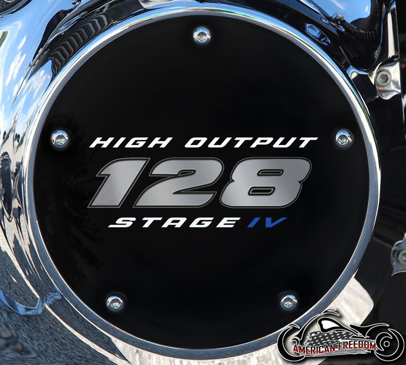 Custom Derby Cover - 128 High Output Blue