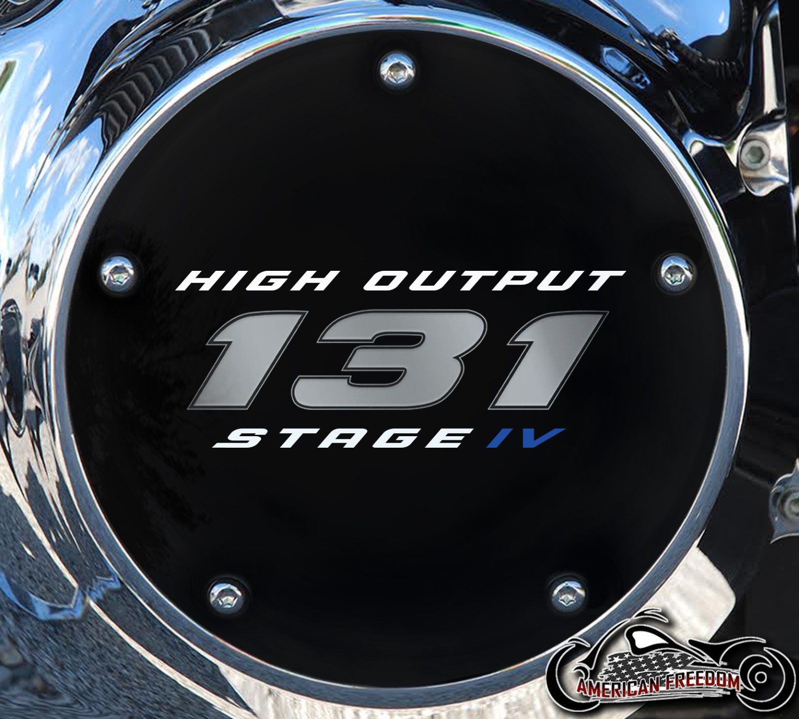 Custom Derby Cover - 131 High Output Blue