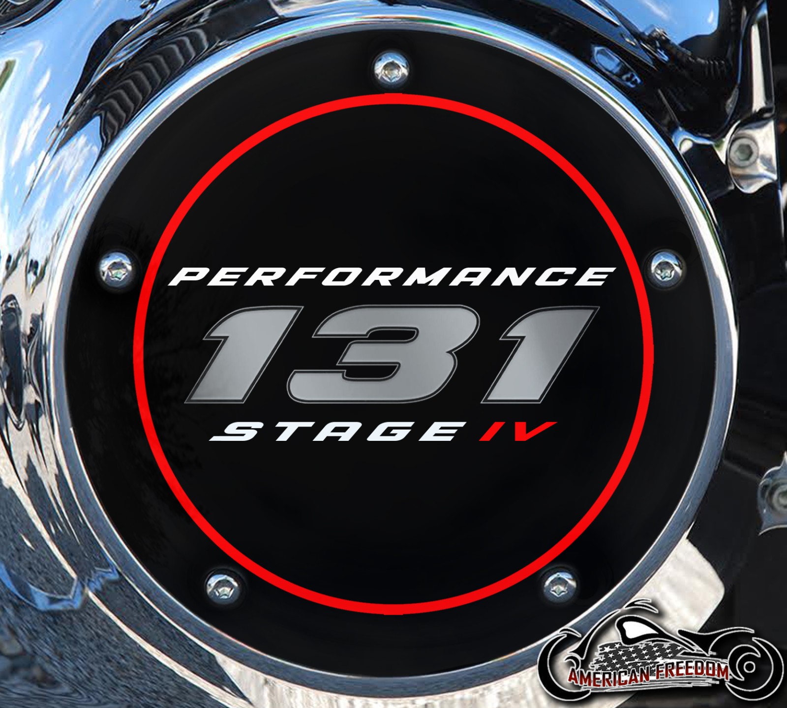 Custom Derby Cover - 131 Performance Red Ring