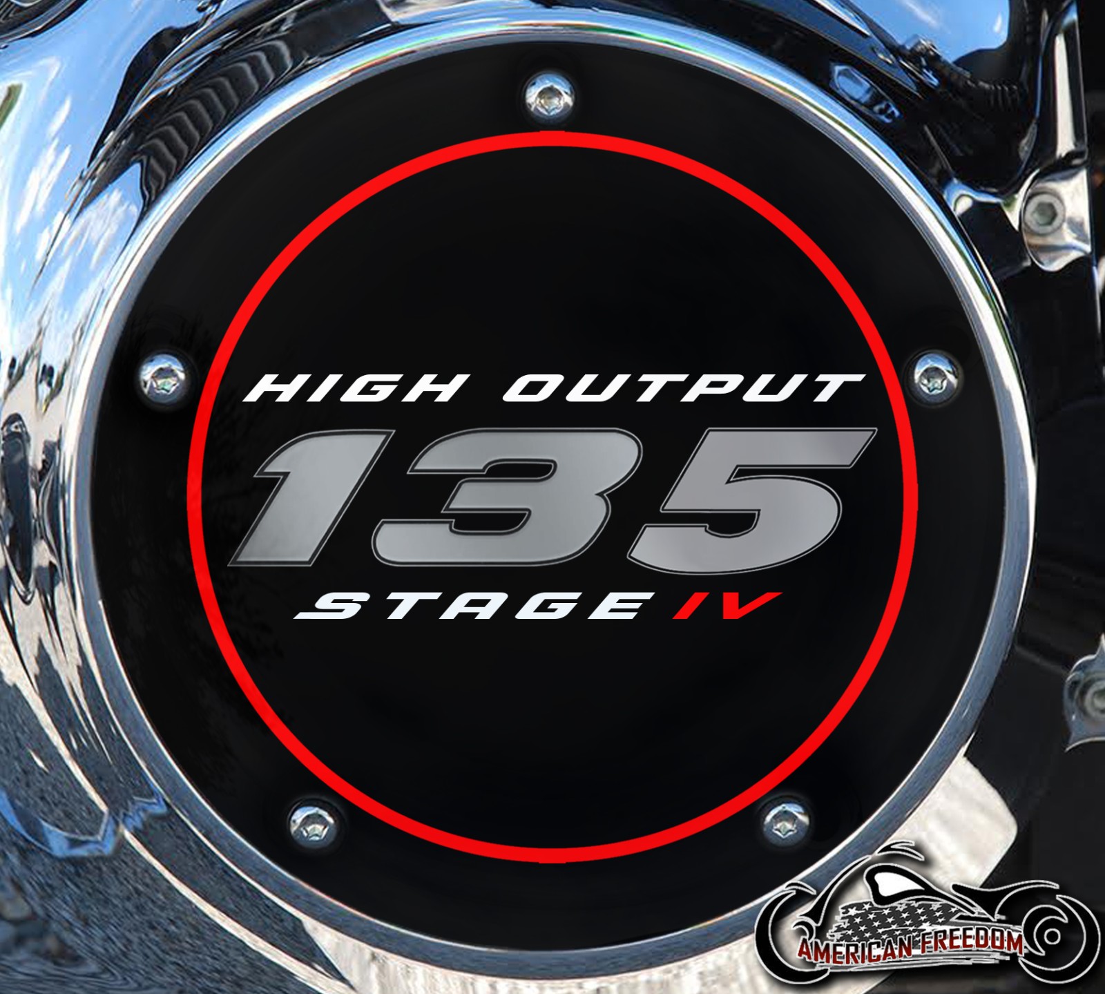 Custom Derby Cover - 135 High Output Red Ring