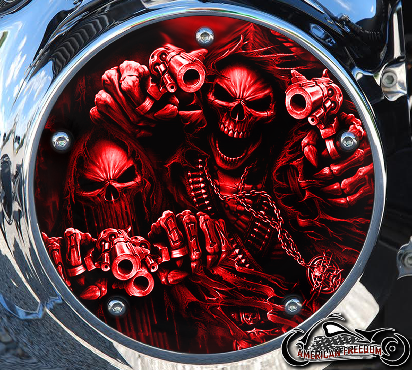 Custom Derby Cover - Gunfighter 2 red