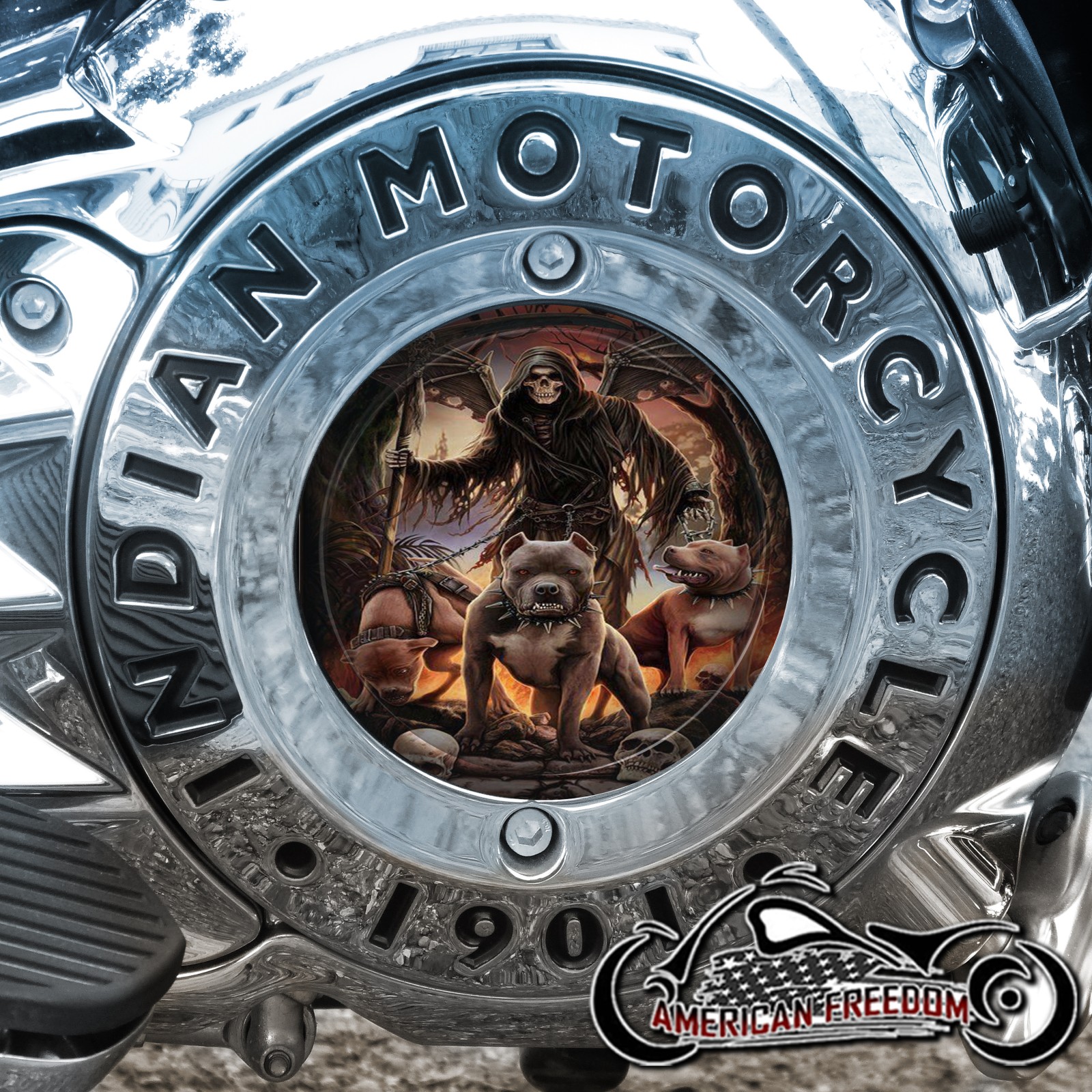 Indian Motorcycles Thunder Stroke Derby Insert - 3 Dogs Reaper