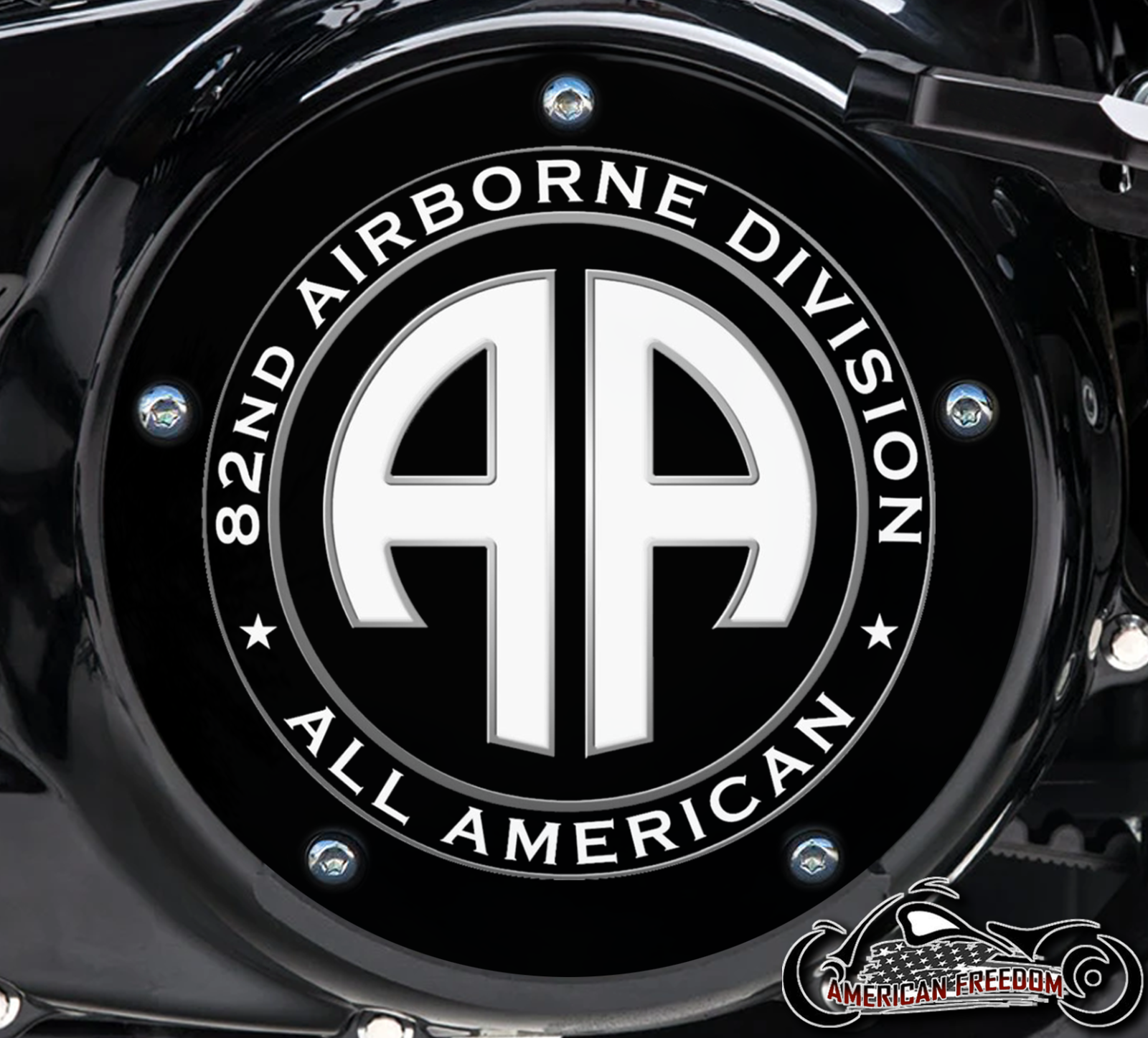 Custom Derby Cover - 82nd Airborne Division Black Version
