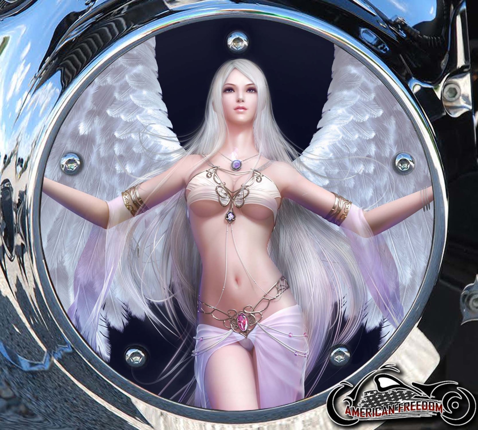 Custom Derby Cover - Angel Goddess