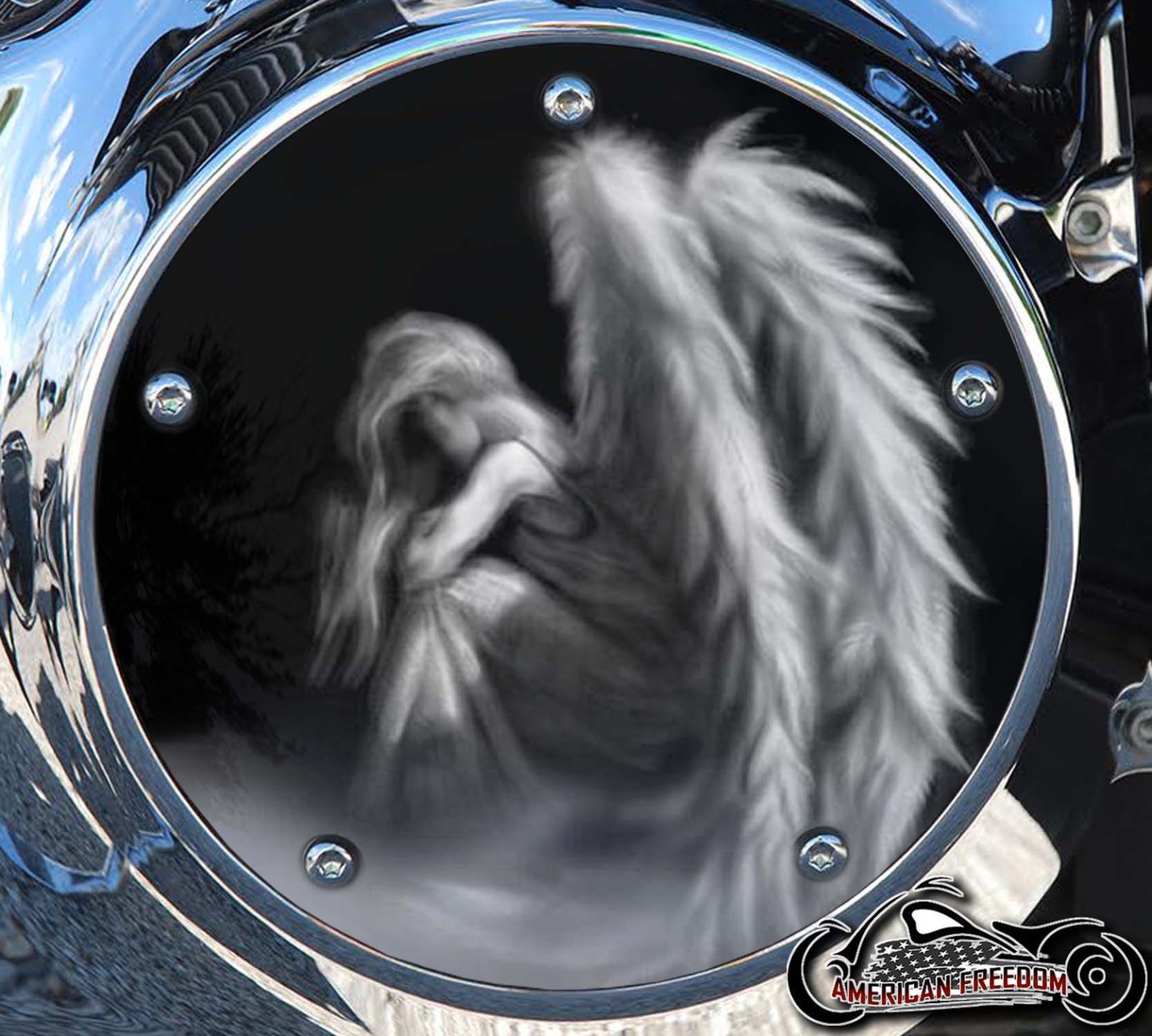 Custom Derby Cover - Faded Angel