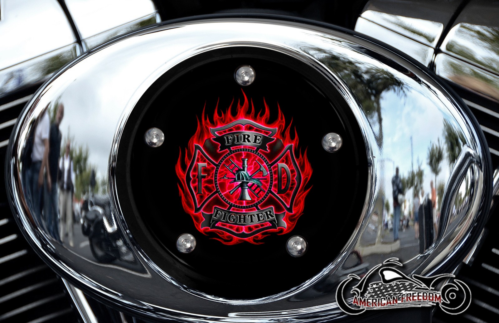 Custom Air Cleaner Cover -  Firefighter
