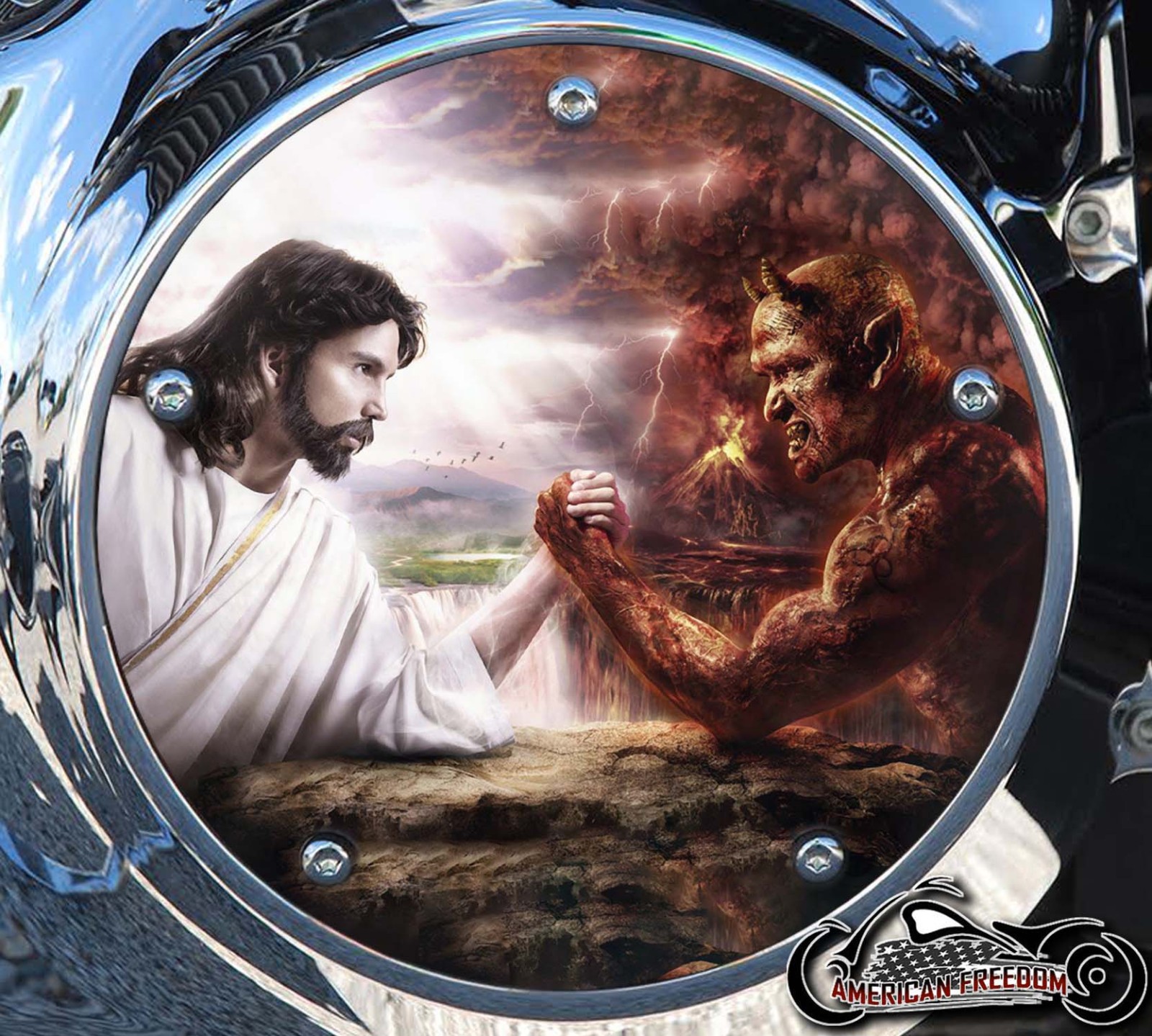 Custom Derby Cover - Good Vs. Evil