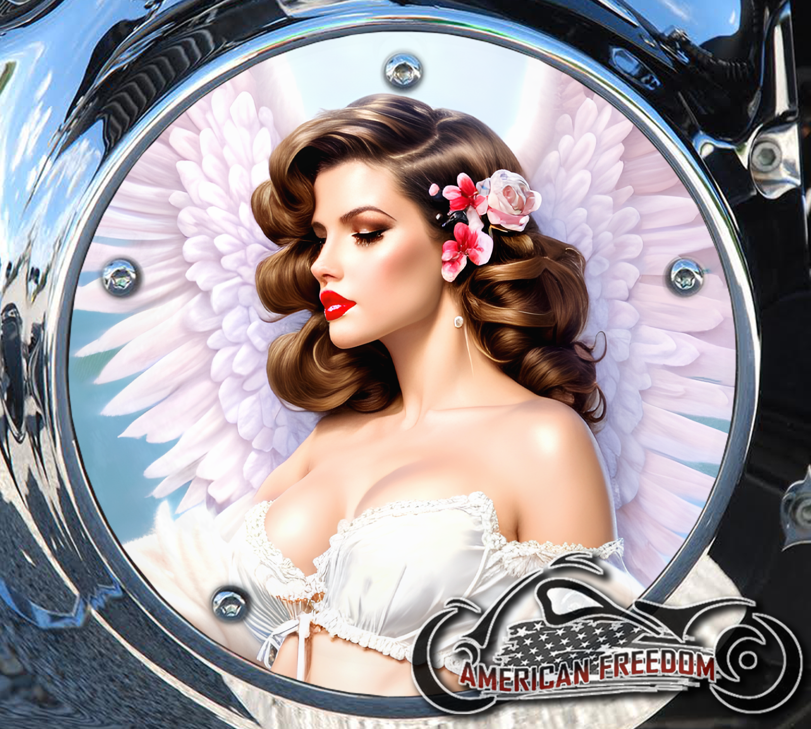 Custom Derby Cover - Pink Angel