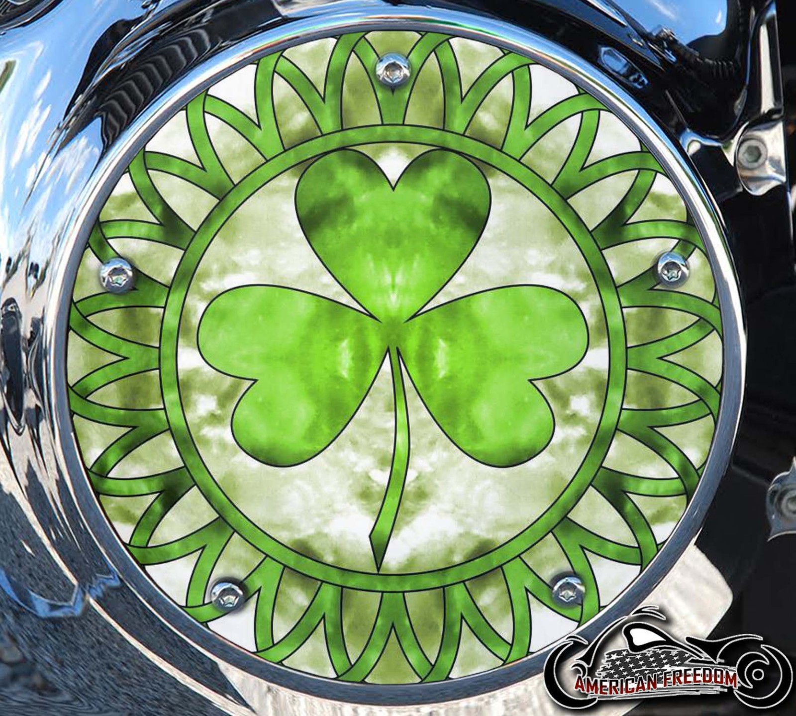 Custom Derby Cover - Shamrock Scroll