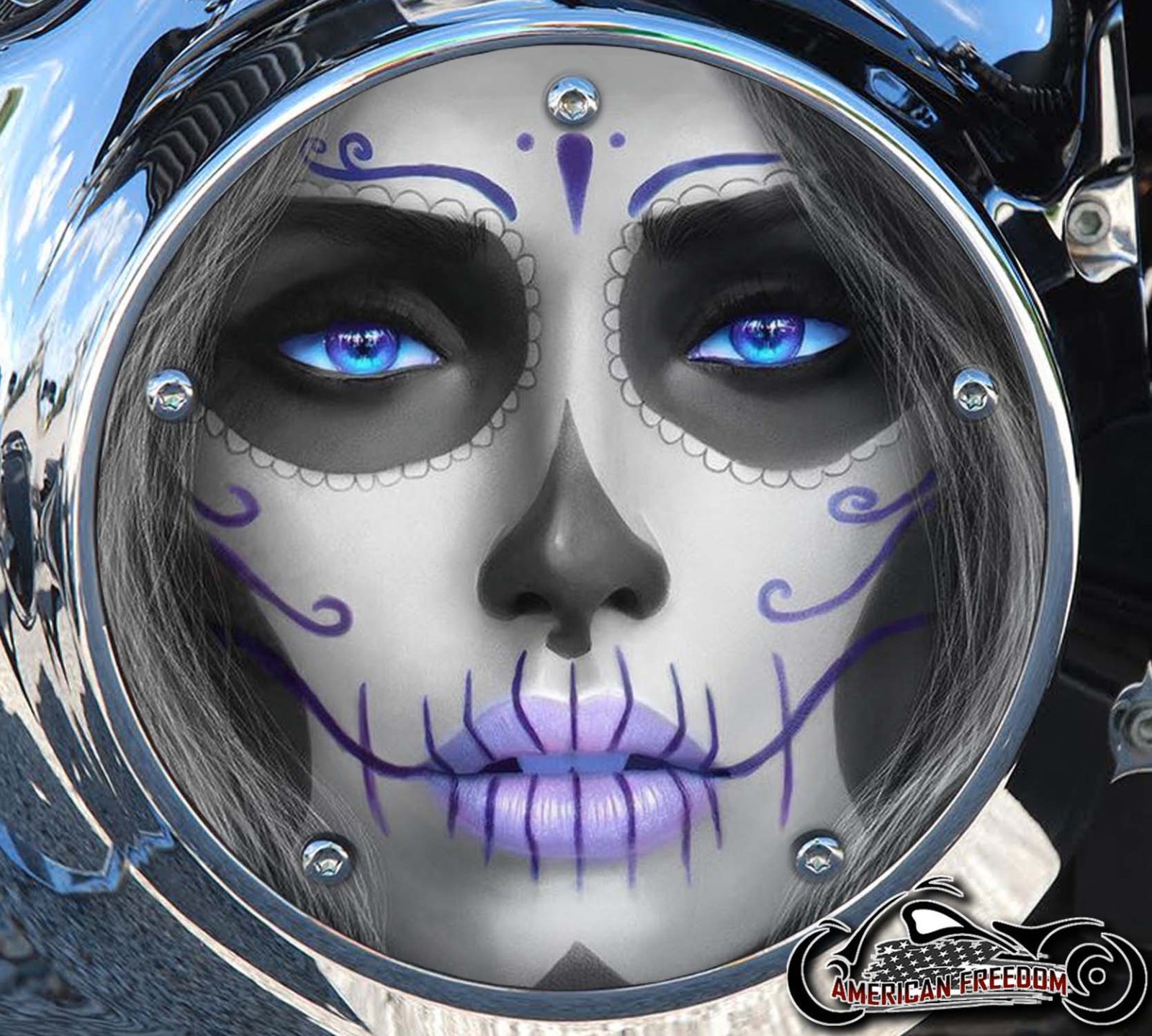 Custom Derby Cover - Candy Sugar Skull