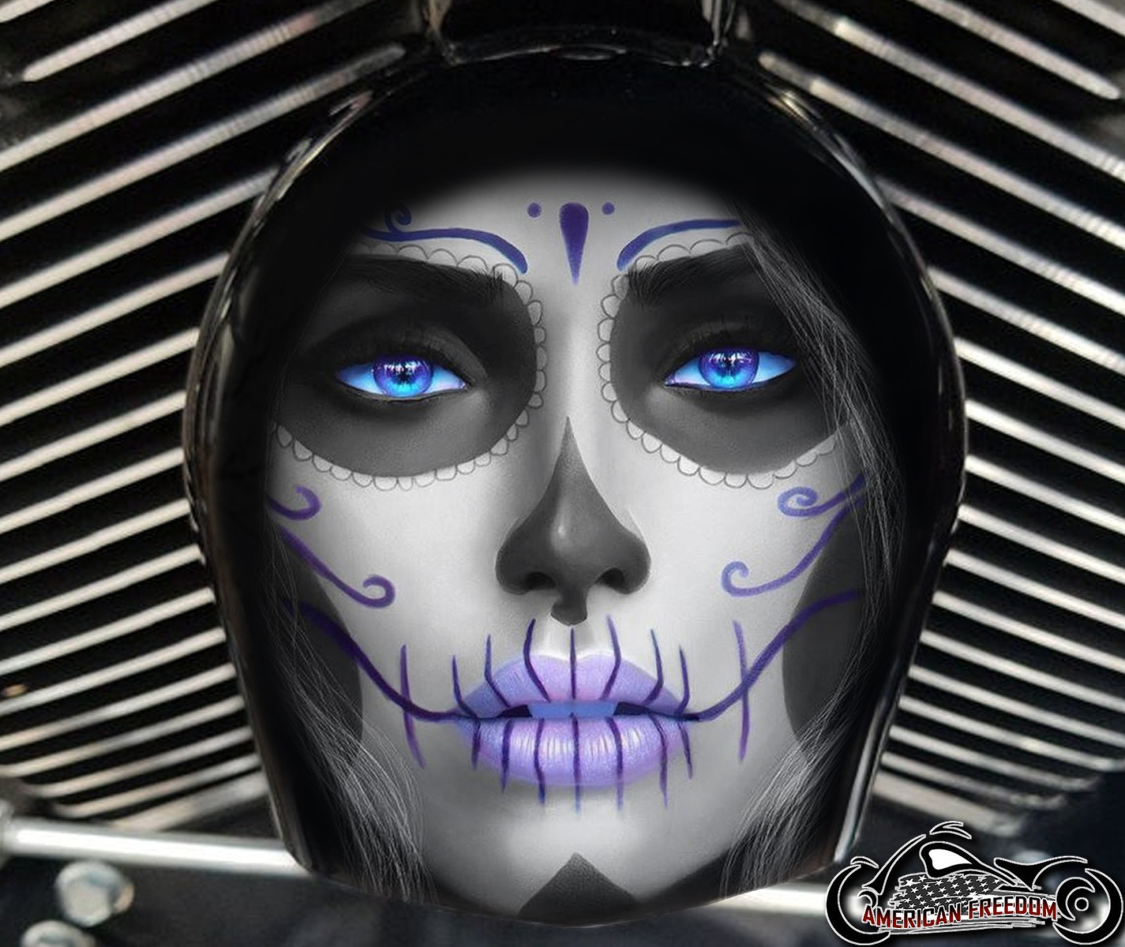 Custom Horn Cover - Sugar Skull