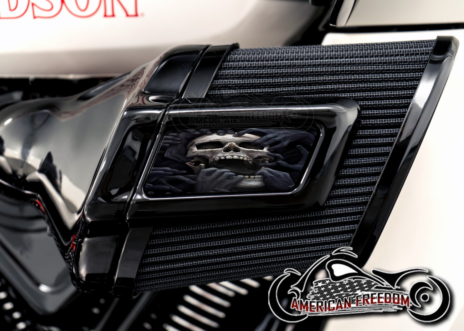 Harley 2025+ Heavy Breather Insert - Torn Apart Skull