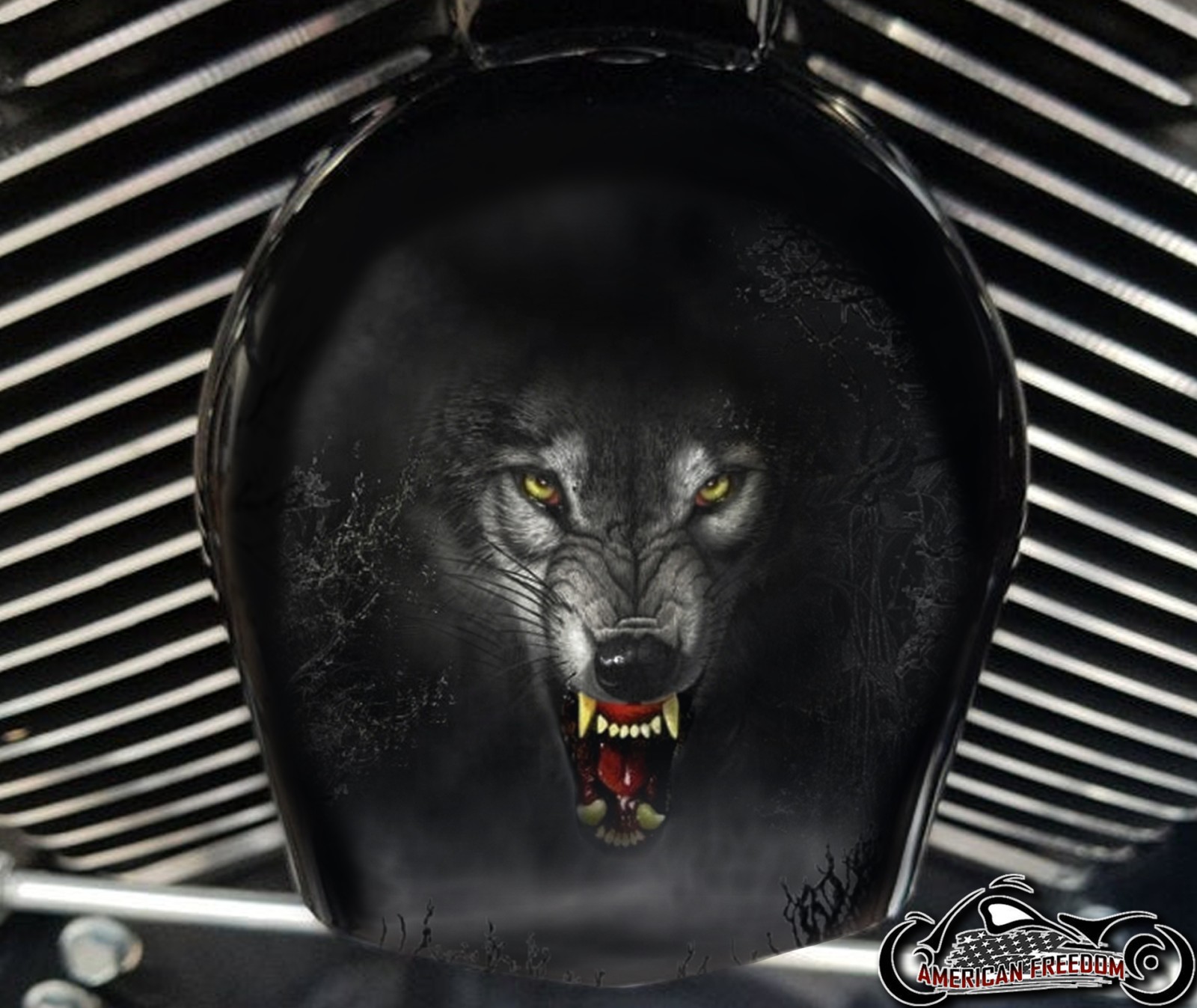 Custom Horn Cover - Wolf In Woods