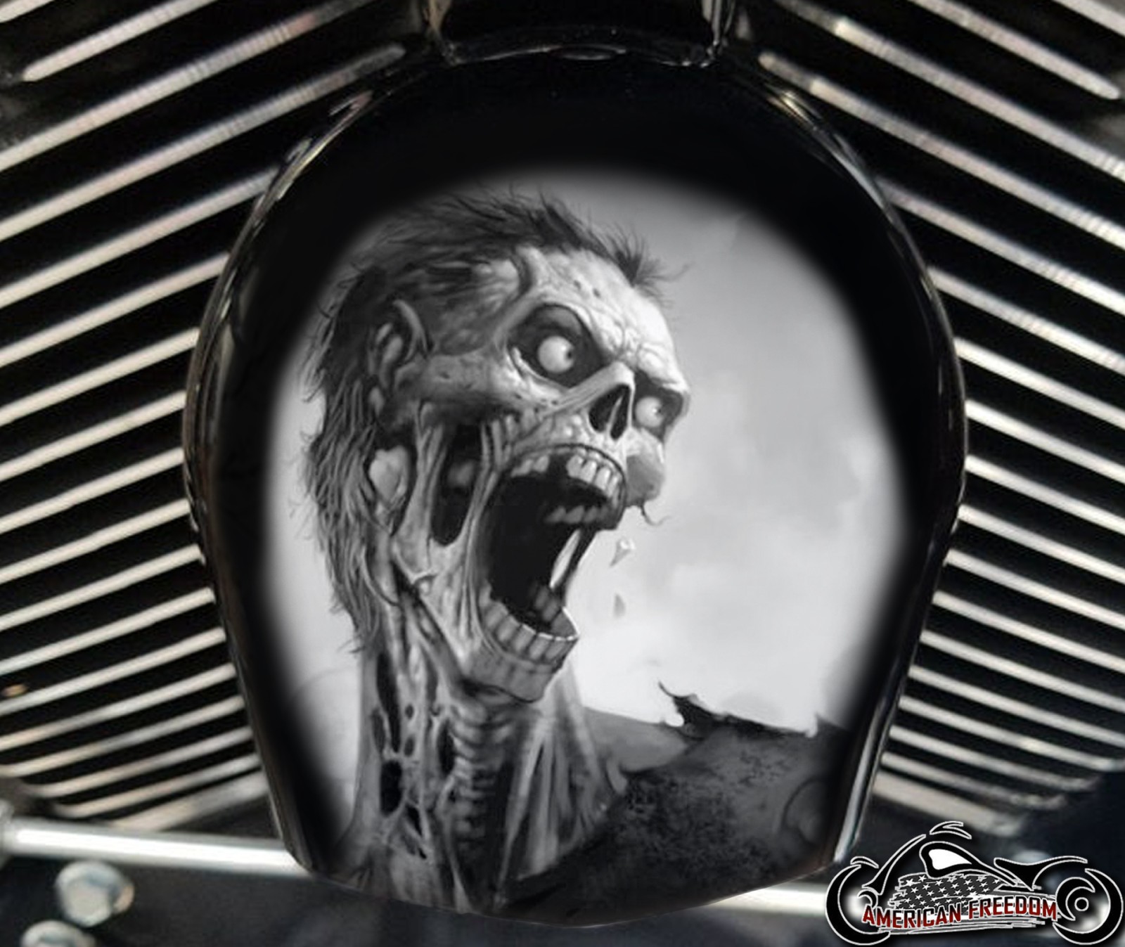 Custom Horn Cover - Zombie